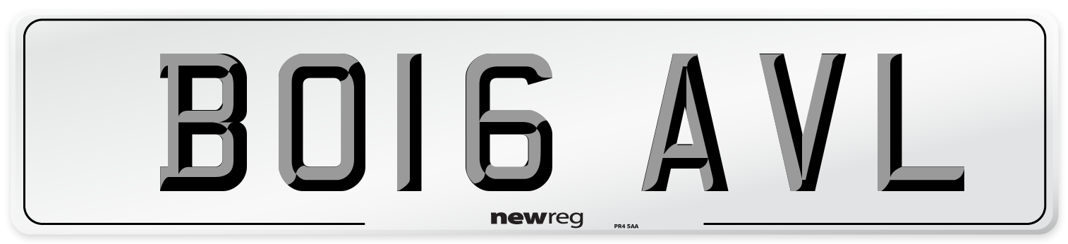 BO16 AVL Number Plate from New Reg